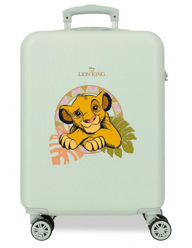 2441164 ABS SUITCASE 55CM 4W.  SIMBA JUNGLE MINT